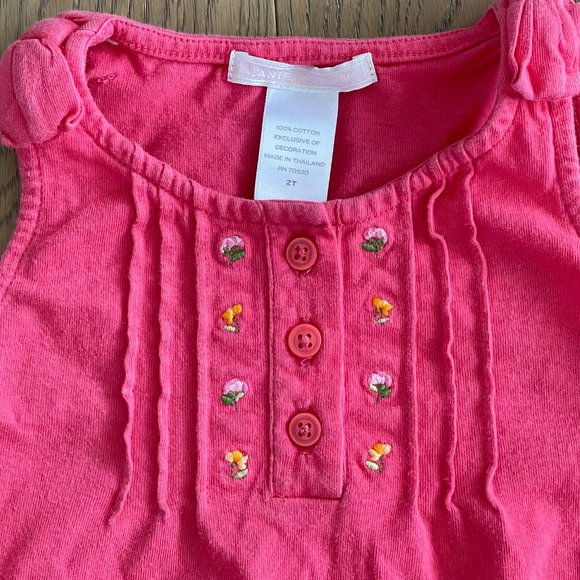 Janie and Jack Toddler Girl Jersey Tank Top 🌸 - Picture 2 of 4